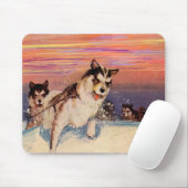 Sibirische Husky-Hunde in den 40er Jahren machen i Mousepad (Mit Mouse)