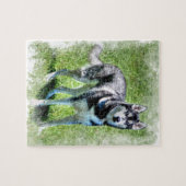 Sibirische Husky-Hunde-Liebhaber Puzzle (Horizontal)
