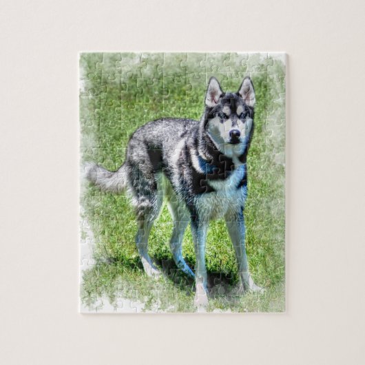 Sibirische Husky-Hunde-Liebhaber Puzzle (Vertikal)