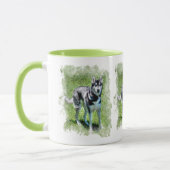 Sibirische Husky-Hunde-Liebhaber Tasse (Links)