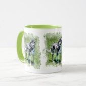 Sibirische Husky-Hunde-Liebhaber Tasse (Vorderseite Links)