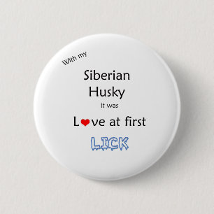 Sibirische Husky-Liebe bei First Lick - Button