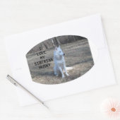 sibirische Husky-Liebe Ovaler Aufkleber (Umschlag)