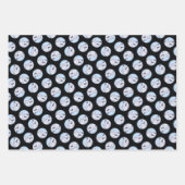 Sibirische Husky-Malerei - Silber und Weiße Hundek Geschenkpapier Set (Vorderseite 3)