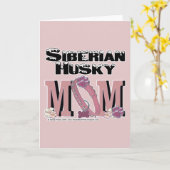 Sibirische Husky-MAMA Karte (Gelbe Blume)