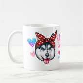 Sibirische Husky-Mama Niedlicher Muttertag Hund Lo Kaffeetasse (Links)