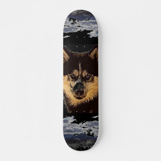 Sibirische Husky-Skateboard Skateboard (Vorne)