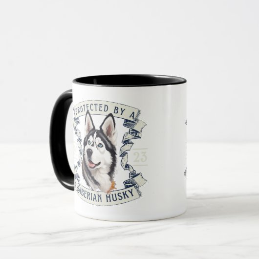 Sibirische Husky-Tasse Tasse (Vorderseite Links)