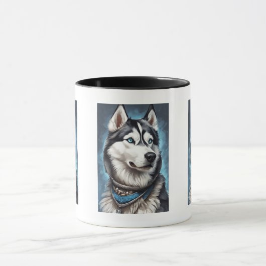 Sibirische Husky-Tasse Tasse (Zentrum)