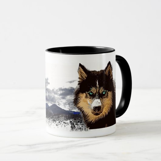 Sibirische Husky-Tasse Tasse (VorderseiteRechts)