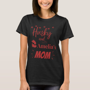 Sibirische Husky- und Amelia-Mama T-Shirt