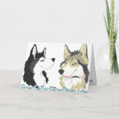 Sibirische Husky-Urlaubskarte Feiertagskarte (Rückseite)