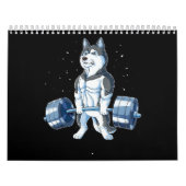 Sibirische Husky Weightlift Funny Dead Men Kalender (Titelbild)
