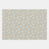 Sibirische Husky Welpenmalerei Copper Red Dog Art Geschenkpapier Set (Vorderseite 3)