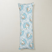 Sibirische Husky Welpenmalerei Copper Red Dog Art Seitenschläferkissen (Rückseite (Vertikal))