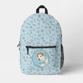 Sibirische Husky-Welpenmalerei - Original Hundesch Bedruckter Rucksack (Vorderseite)