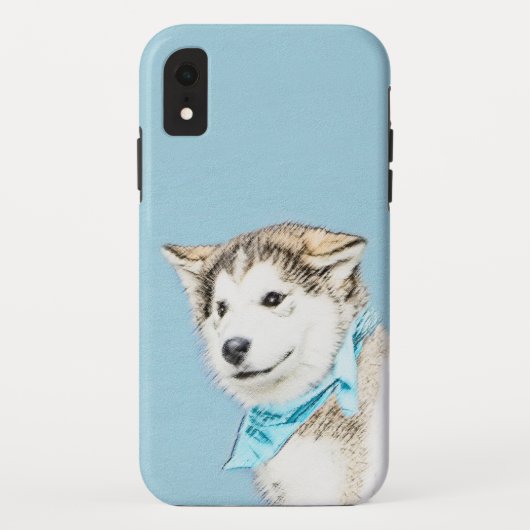 Sibirische Husky-Welpenmalerei - Original Hundesch Case-Mate iPhone Hülle (Rückseite)