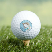 Sibirische Husky-Welpenmalerei - Original Hundesch Golfball (Insitu T-Shirt)