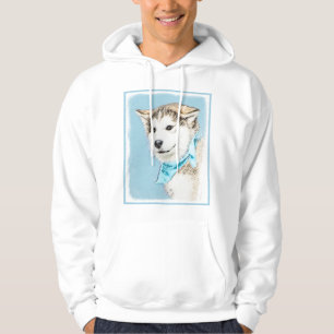 Sibirische Husky-Welpenmalerei - Original Hundesch Hoodie