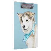 Sibirische Husky-Welpenmalerei - Original Hundesch Klemmbrett (Rechts)
