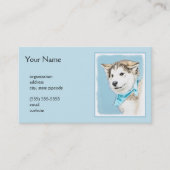 Sibirische Husky-Welpenmalerei - Original Hundesch Visitenkarte (Vorderseite)