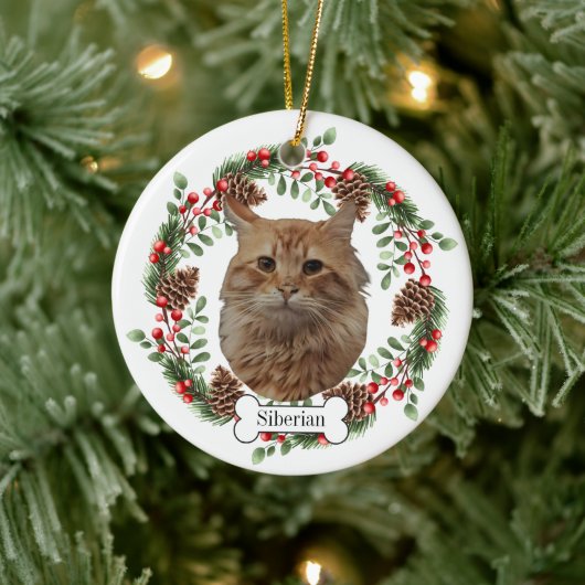 sibirische Katze Keramik Ornament (Baum)
