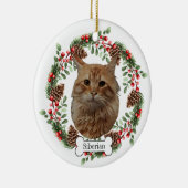 sibirische Katze Keramik Ornament (Rechts)