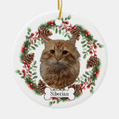 sibirische Katze Keramik Ornament (Vorne)