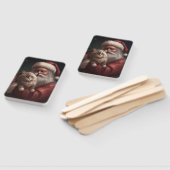 Sibirische Katze mit Weihnachtsmann Weihnachten Fächer (Non-assembled)