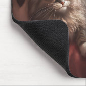 Sibirische Katze mit Weihnachtsmann Weihnachten Mousepad (Ecke)