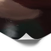 Sibirische Katze mit Weihnachtsmann Weihnachten Poster (Ecke)