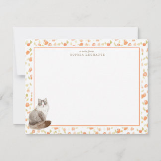 Sibirische Katze Personalisiert Stationery Mitteilungskarte