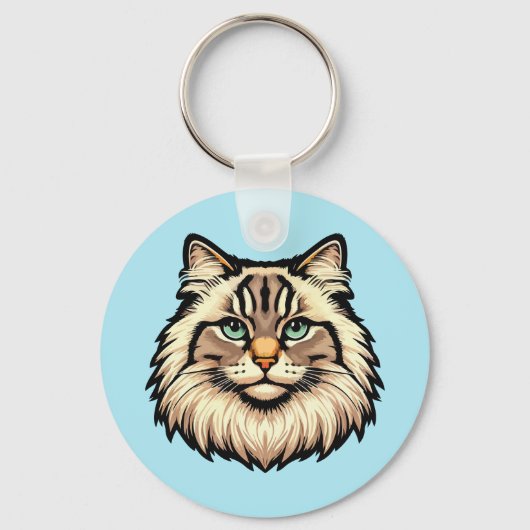 Sibirische Katze Schlüsselanhänger (Vorderseite)