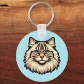 Sibirische Katze Schlüsselanhänger (Rückseite)