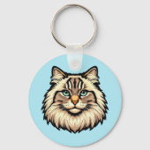 Sibirische Katze Schlüsselanhänger (Rückseite)
