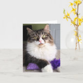 Sibirische Katzen-Anmerkungs-Karte Karte (Gelbe Blume)