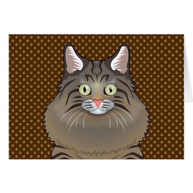 Sibirische Katzen-Cartoon-Tatzen (Vorderseite (Horizontal))