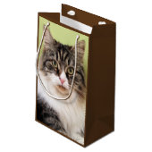 Sibirische Katzen-Geschenk-Tasche Kleine Geschenktüte (Rückseite Schrägansicht)