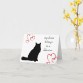 Sibirische Katzen-Mitteilungskarten Karte (Gelbe Blume)