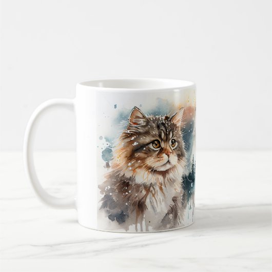 Sibirische Katzenjacke-Tasse Kaffeetasse (Links)