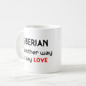 sibirische Liebe Kaffee Tasse (Vorderseite Links)
