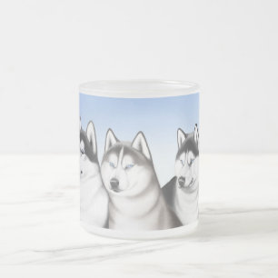 Sibirische Malamute-Schlittenhund-Tasse Mattglastasse