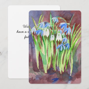 Sibirische Squill-Blue-Spring-Blume Feiertagskarte