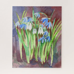 Sibirische Squill-Blue-Spring-Blume Puzzle