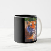 Sibirische Tiger-Tasse Zweifarbige Tasse (VorderseiteRechts)