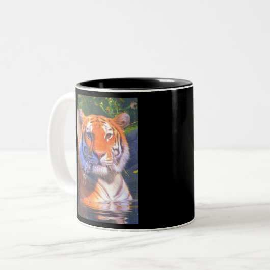 Sibirische Tiger-Tasse Zweifarbige Tasse (Vorderseite Links)