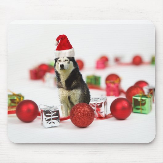 Sibirische Weihnachtsfeiertage mit Ornament-Gesche Mousepad (Vorne)