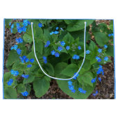 Sibirischer Bugloss - blau und grün - Große Geschenktüte (Rückseite)