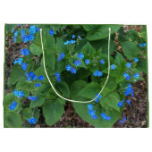 Sibirischer Bugloss - blau und grün - Große Geschenktüte (Rückseite)