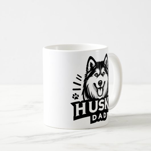 Sibirischer Geist: Die Vaterschaft als Husky-Vater Kaffeetasse (VorderseiteRechts)